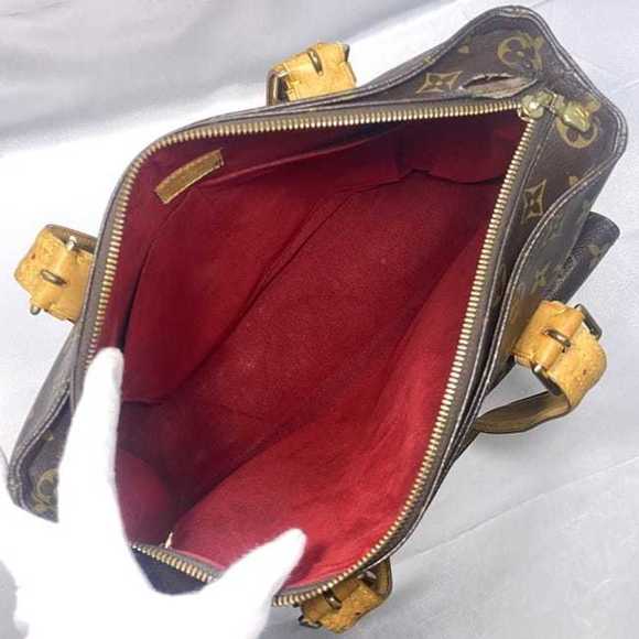 LOUIS VUITTON Tote Bag M51162 Brown Beige Monogram Canvas Tanned Leather - Picture 4 of 10